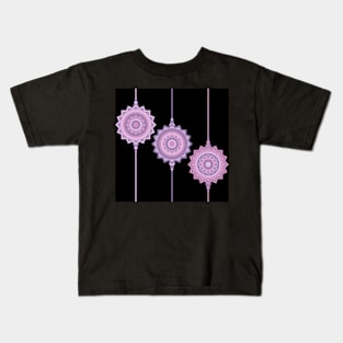 Floating Purple Mandalas Kids T-Shirt